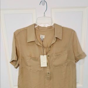 Tan Chiffon Blouse